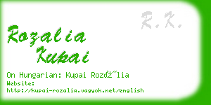 rozalia kupai business card